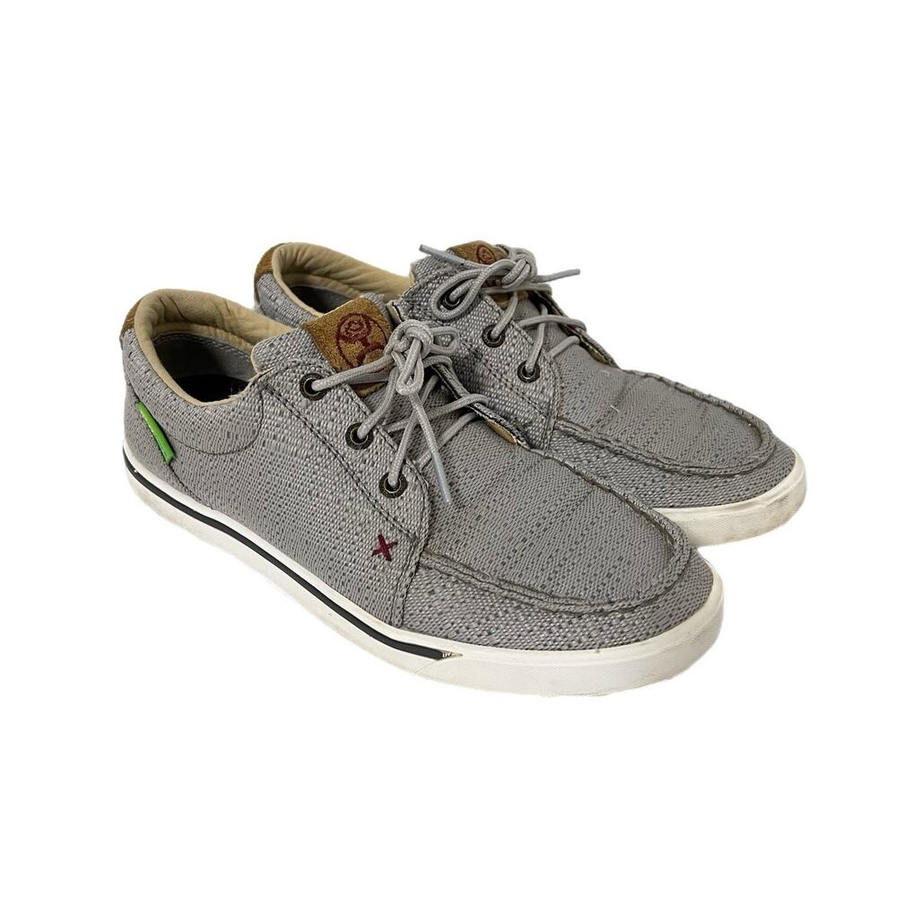 Twisted X Hooey Loper Woven Casual Tie Gray Shoes Men's 9 Lace Up Comfort